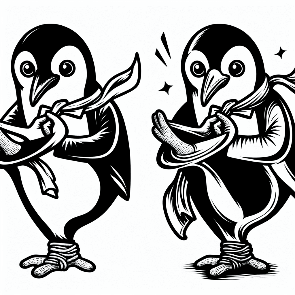 Additional penguin heart coloring page 2