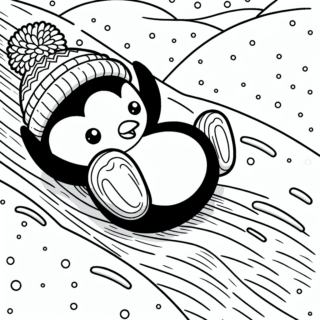 Additional penguin ice coloring page 2