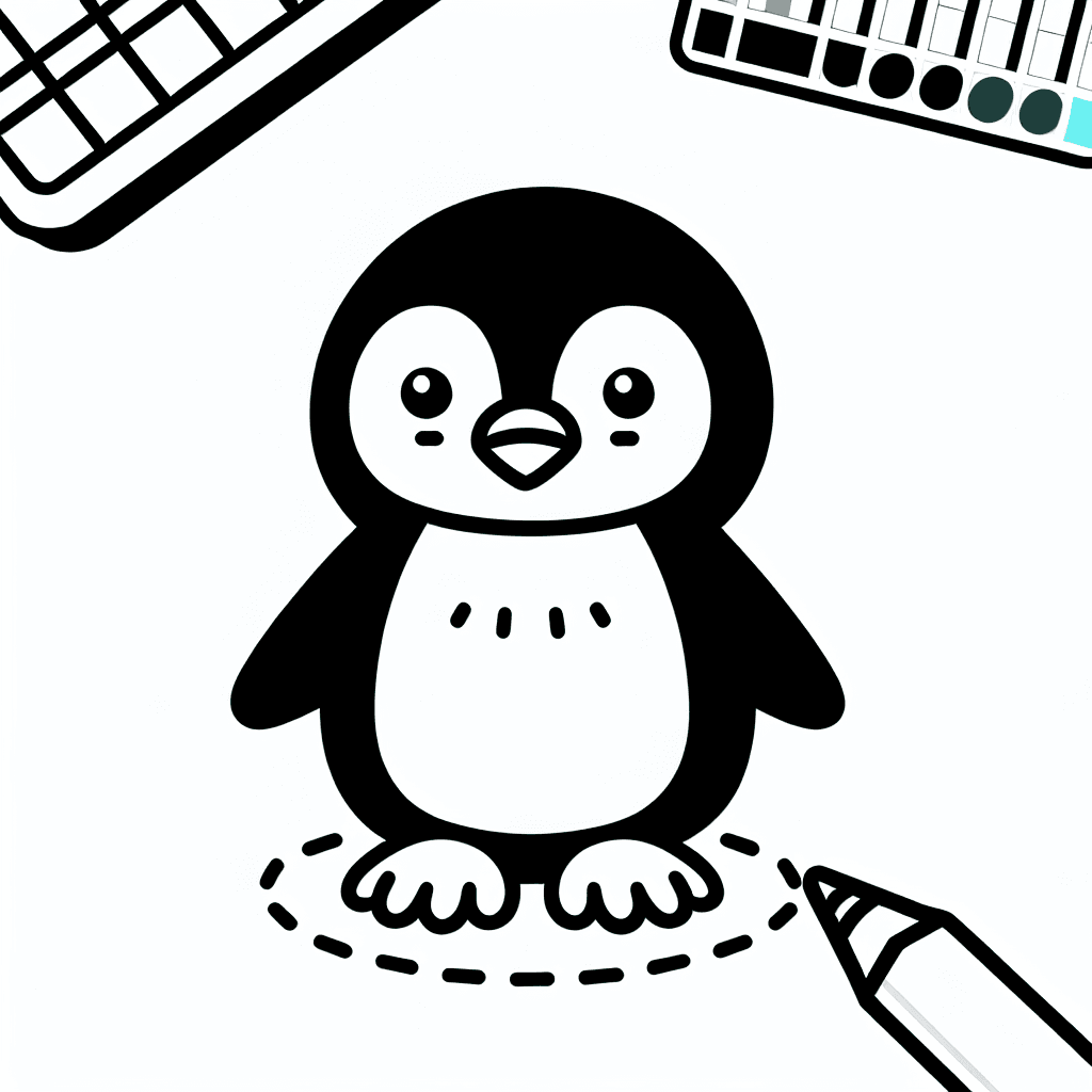 penguin coloring pages