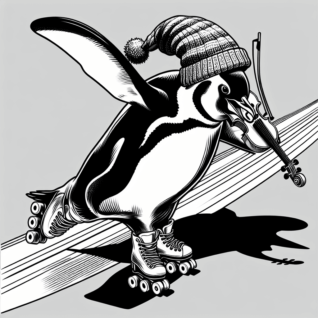 Additional penguin coloring page 2