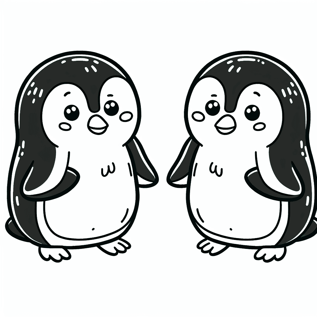 penguins coloring pages