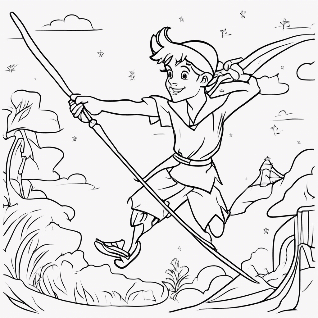 Additional peter pan coloring page 1