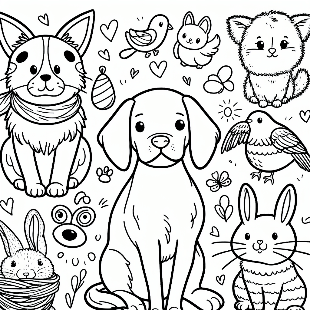 pets coloring pages