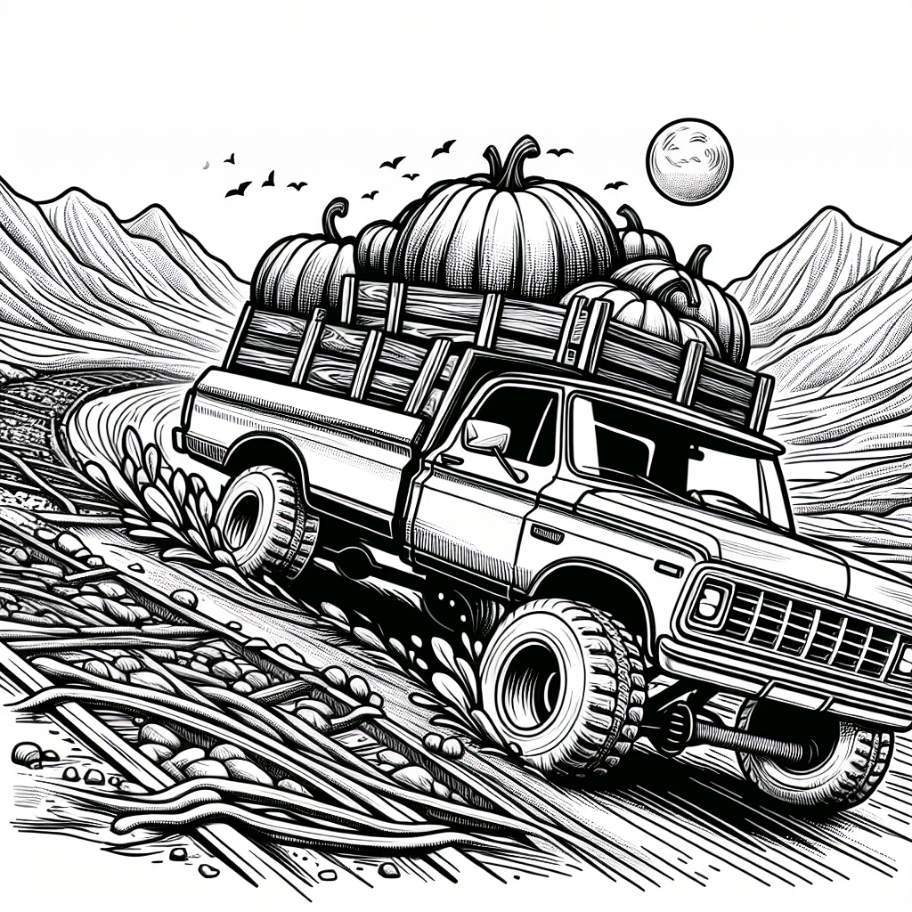 Additional pickup truck coloring page 2