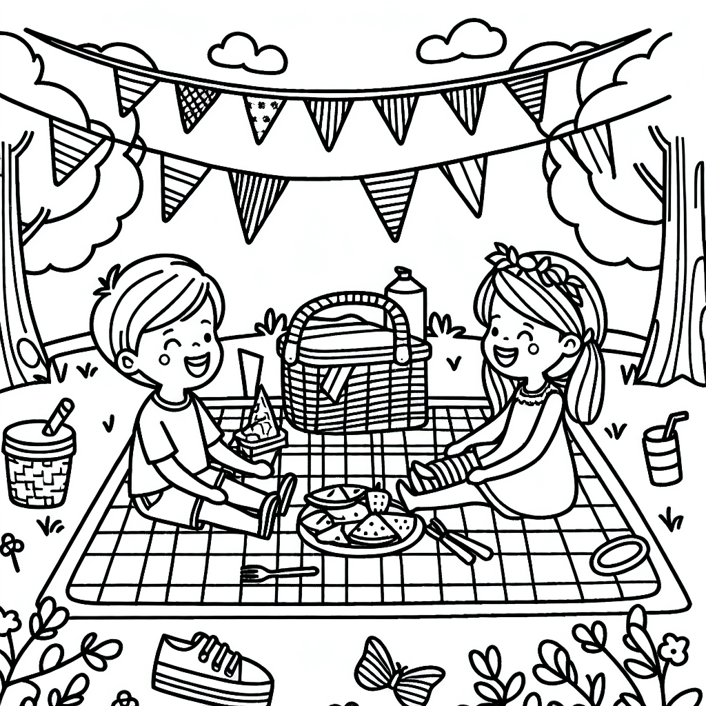 picnic day coloring pages