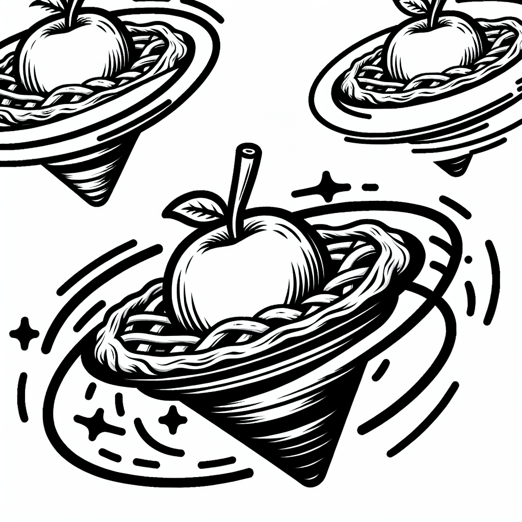 Additional pie apple coloring page 2