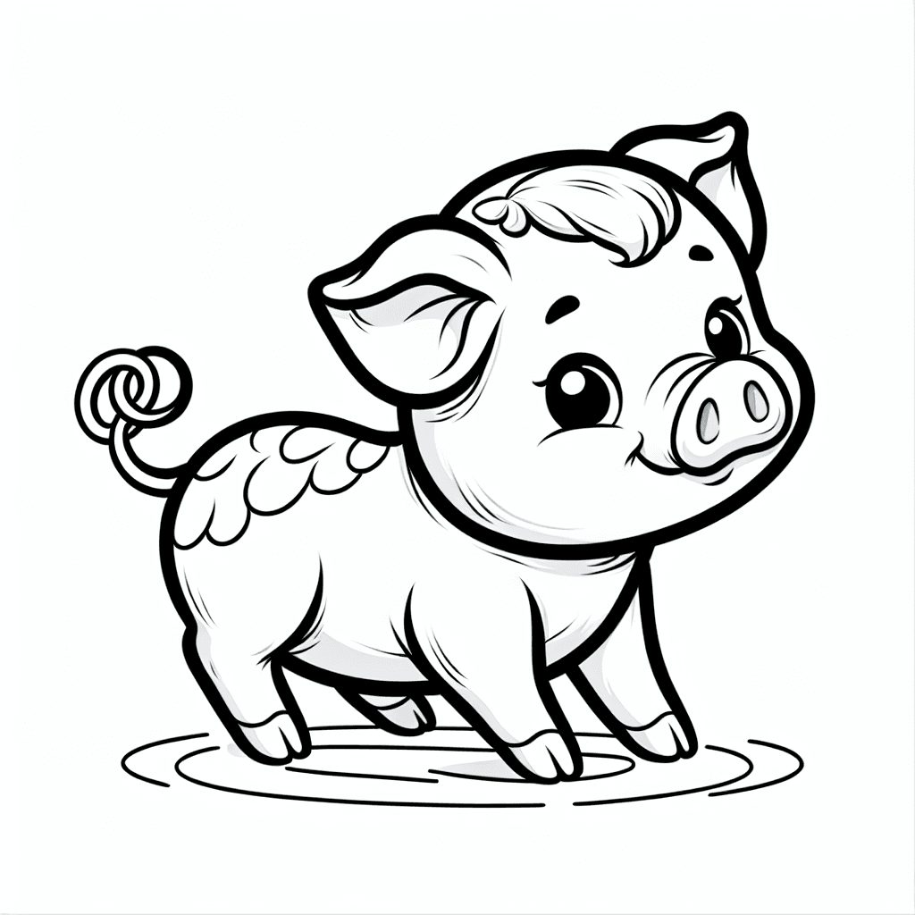 Additional piglet coloring page 1