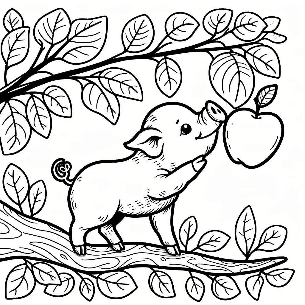 Additional piglet coloring page 2