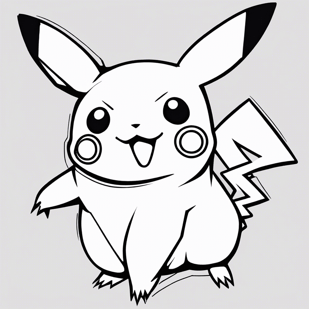 Additional pikachu coloring page 2