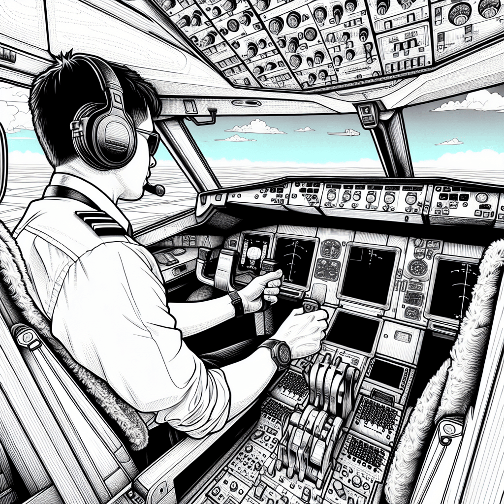 Additional pilot airplane coloring page 2