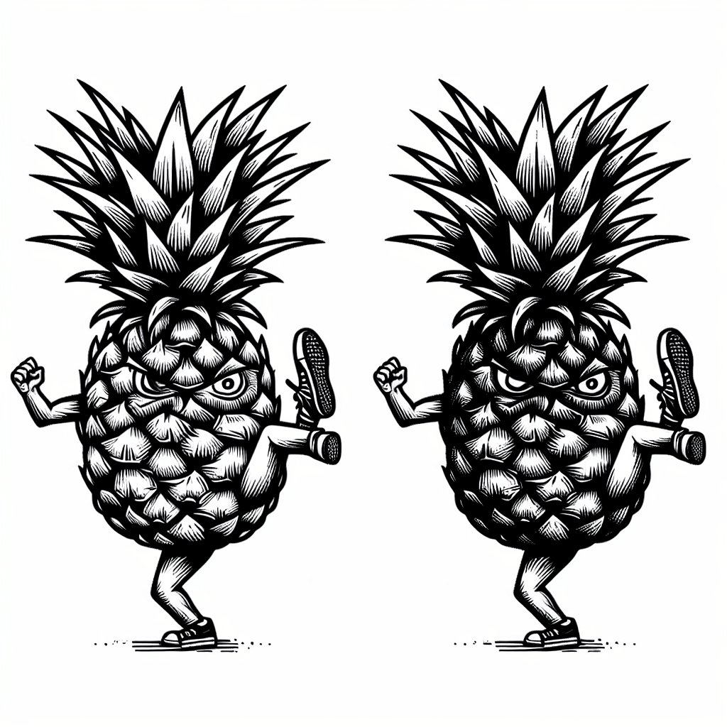 Additional pineapple tropical coloring page 2