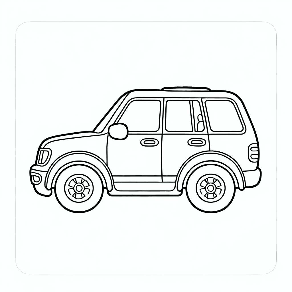 pink car coloring pages