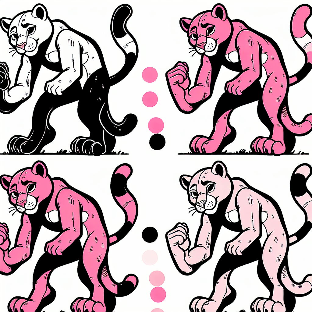 Additional pink panther coloring page 2