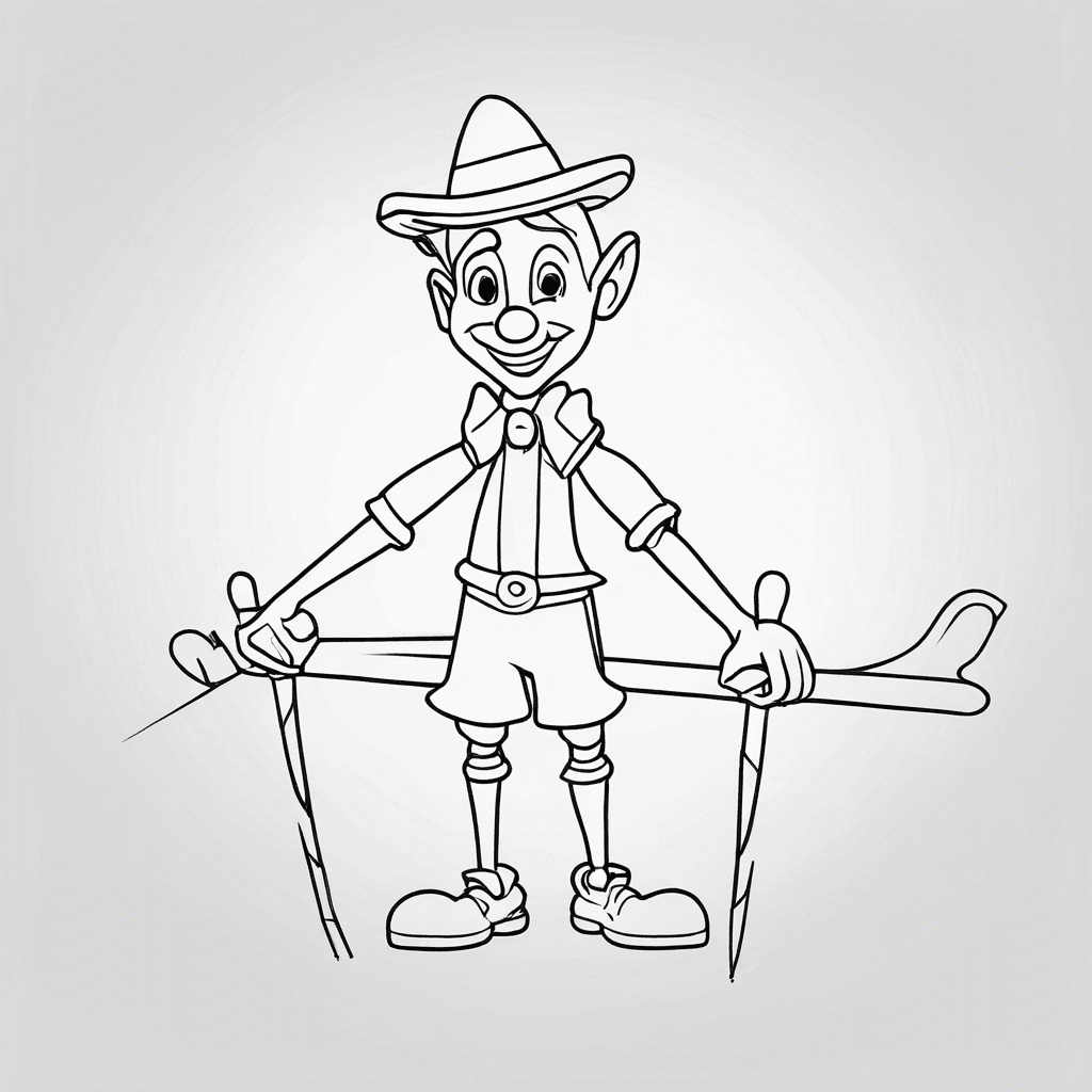 Additional pinocchio coloring page 2