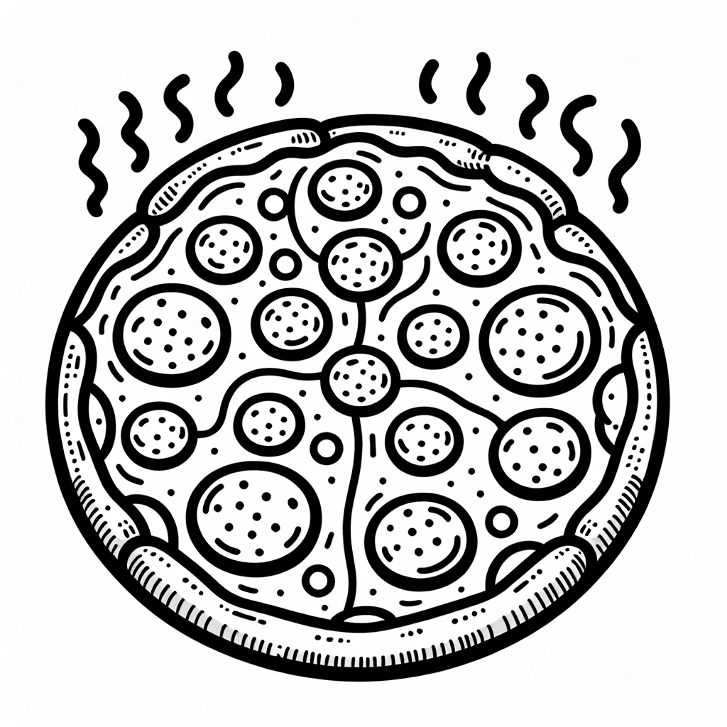 pizza pepperoni coloring pages