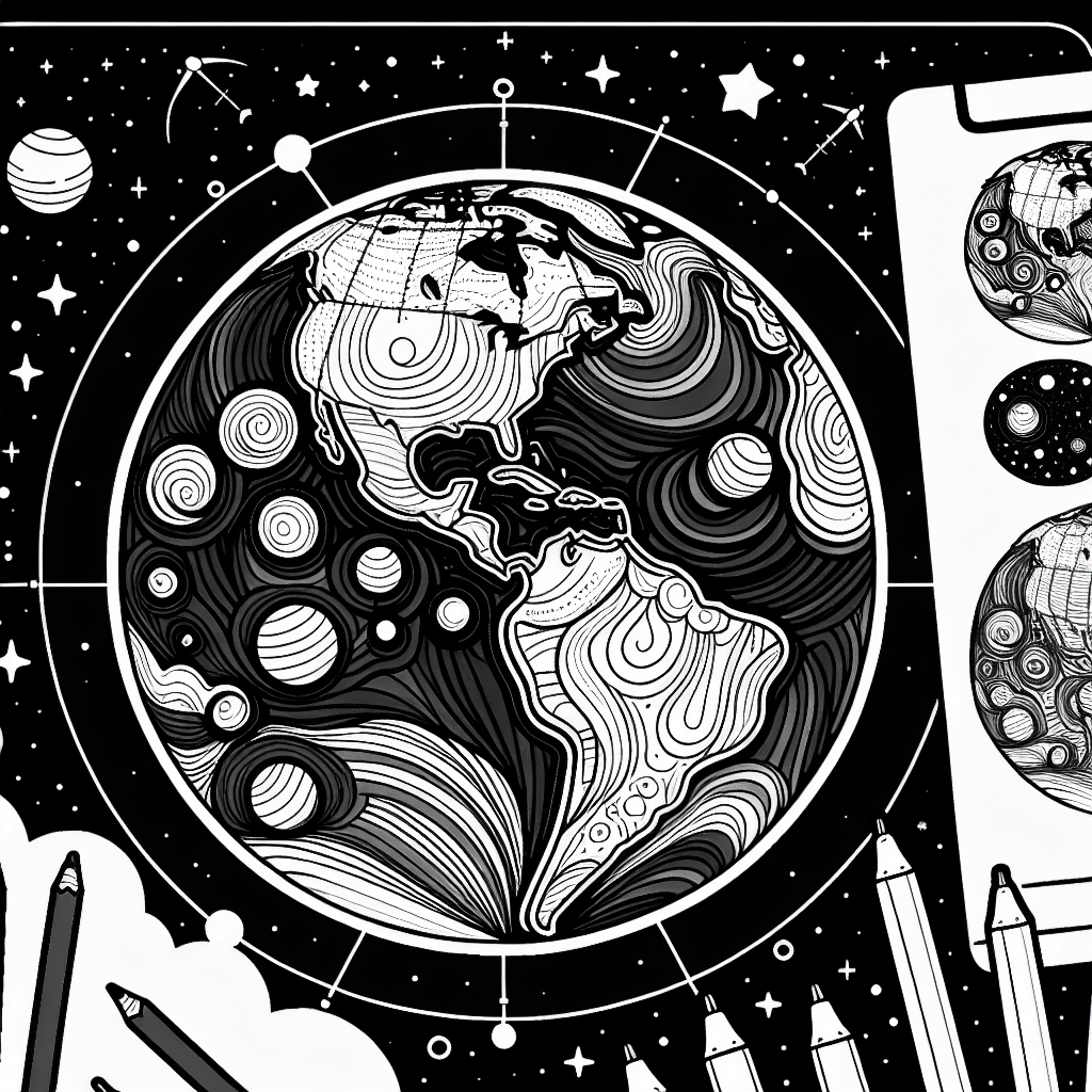 Additional planet earth coloring page 1