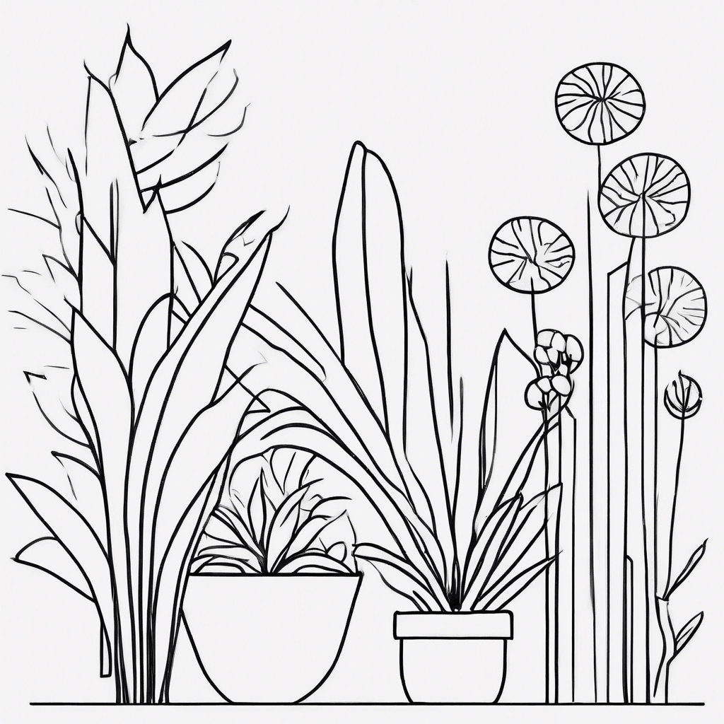 Additional plants coloring page 2