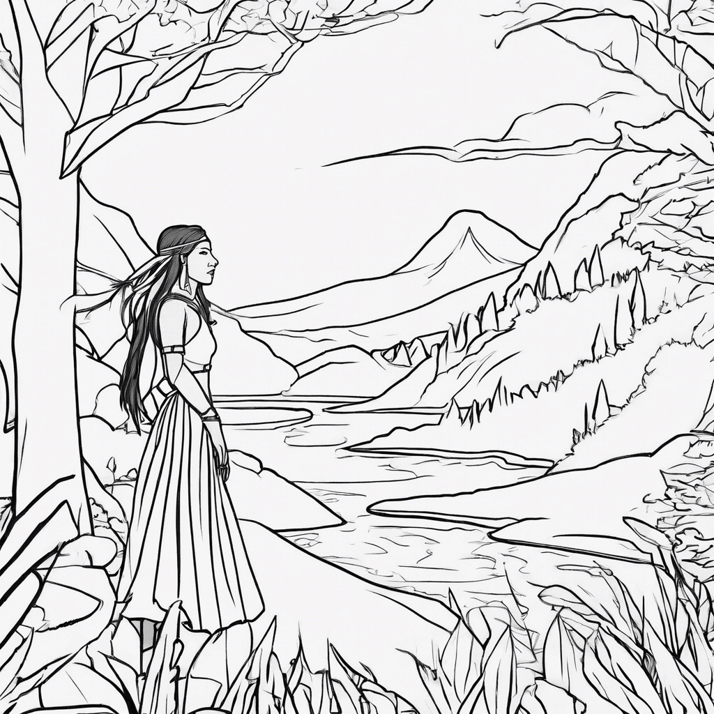 pocahontas nature coloring pages