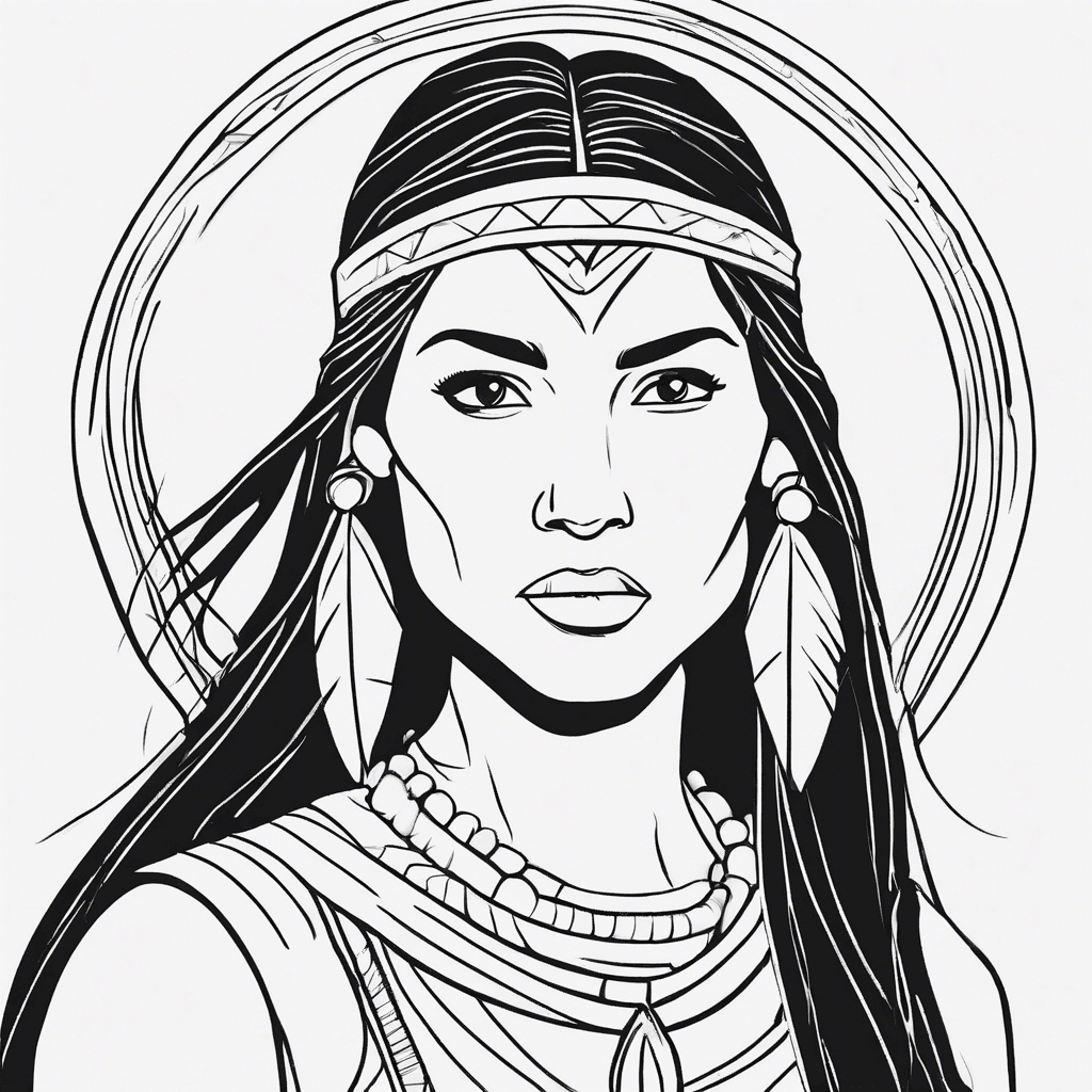 Additional pocahontas coloring page 2