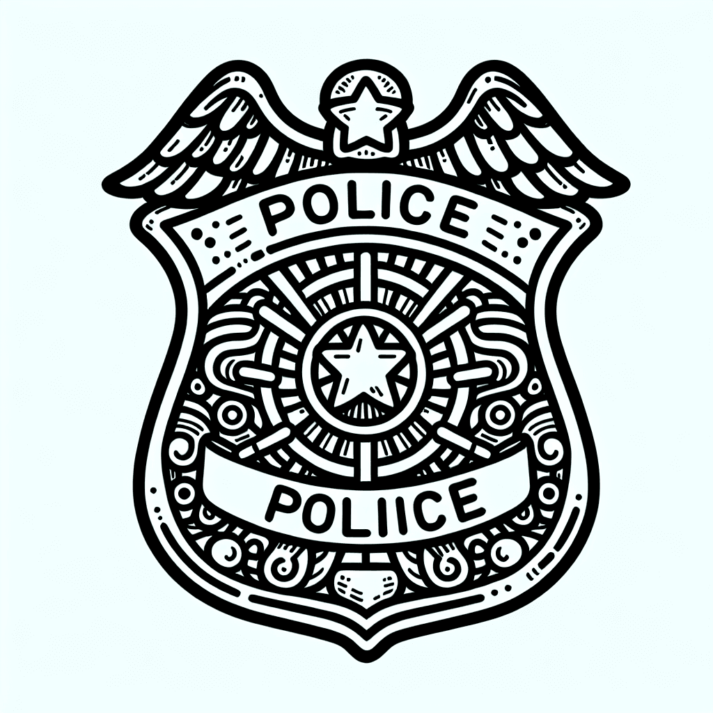 police badge coloring pages