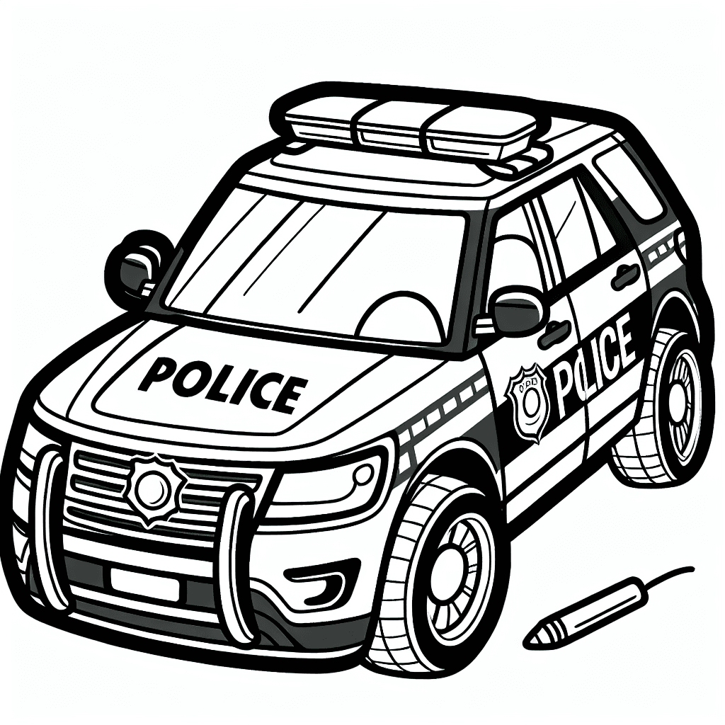 police car coloring pages