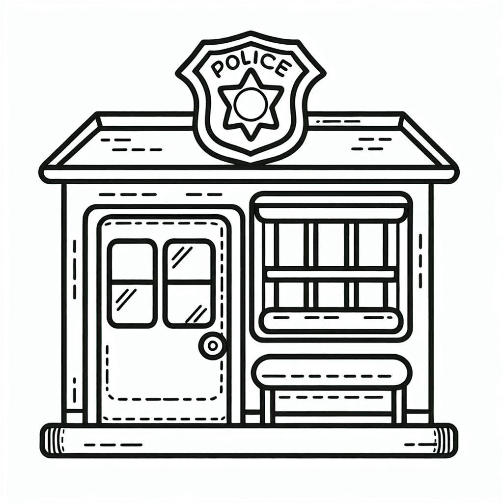 police station coloring pages