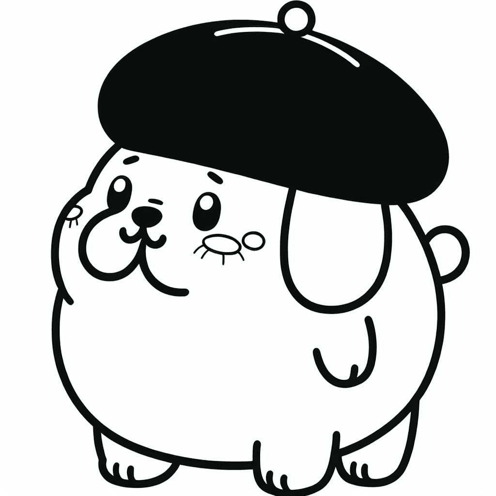 Additional pompompurin dog coloring page 1