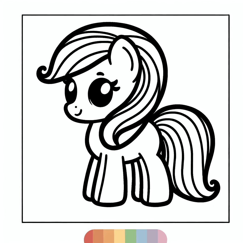 pony rainbow coloring pages