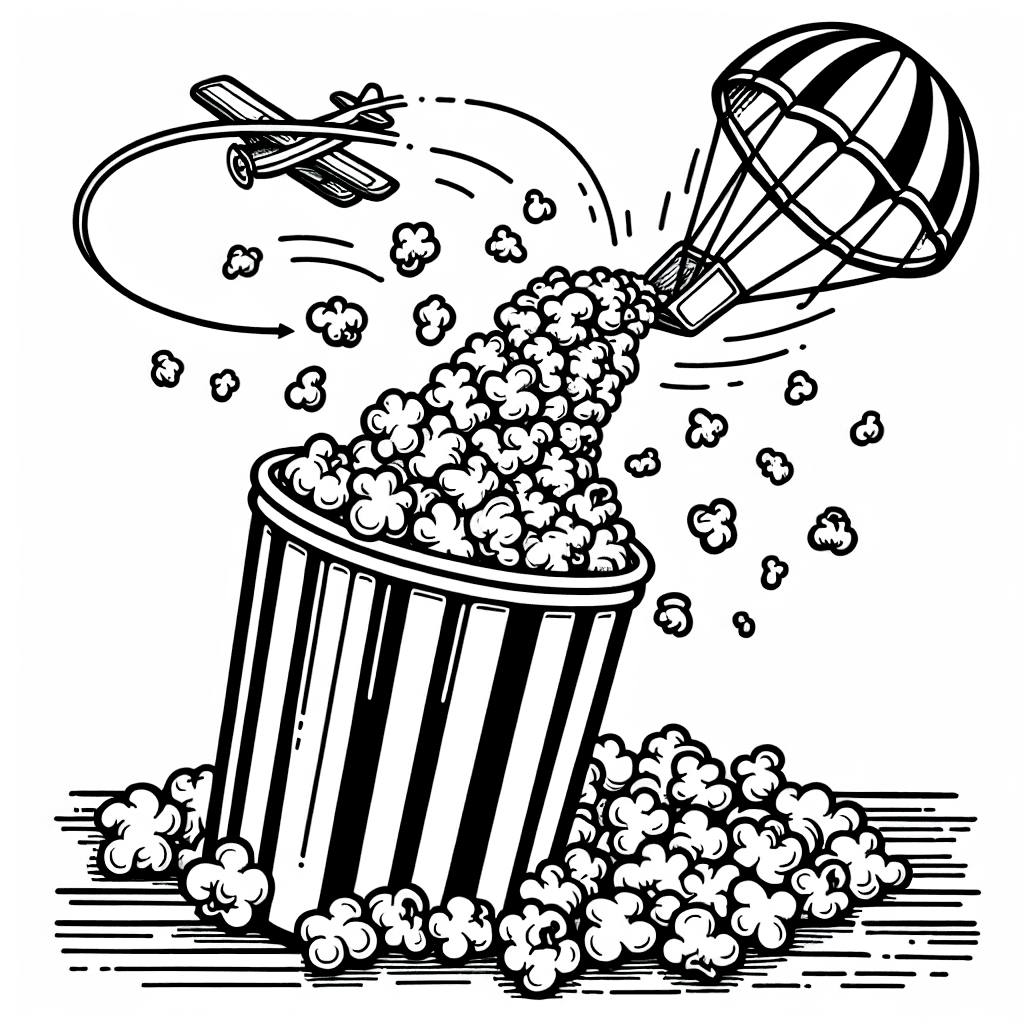 Additional popcorn movie coloring page 2