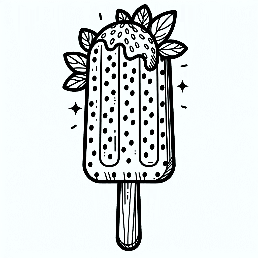 Additional popsicle summer coloring page 1