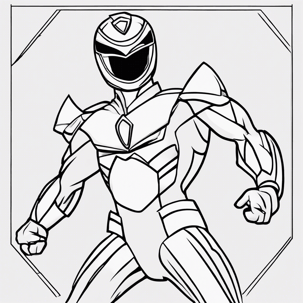 Additional power rangers coloring page 2