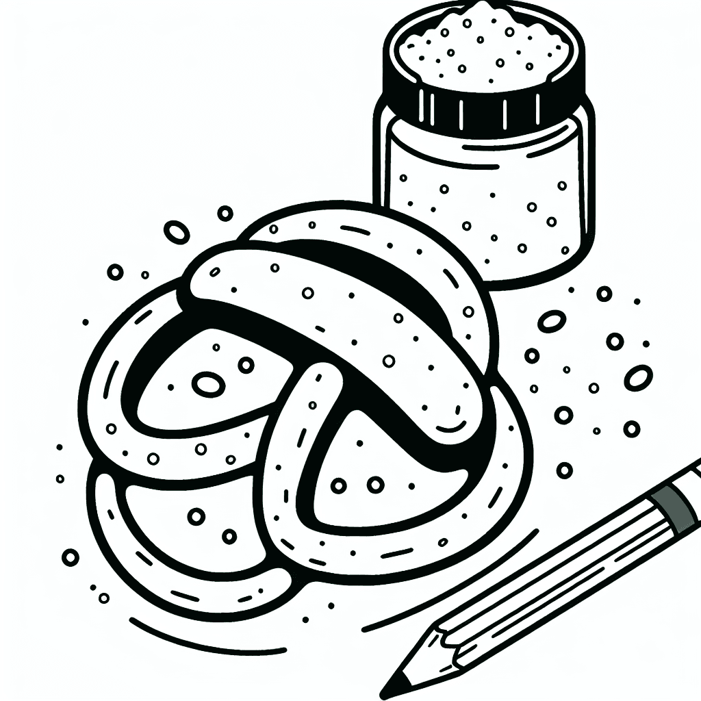 pretzel salt coloring pages