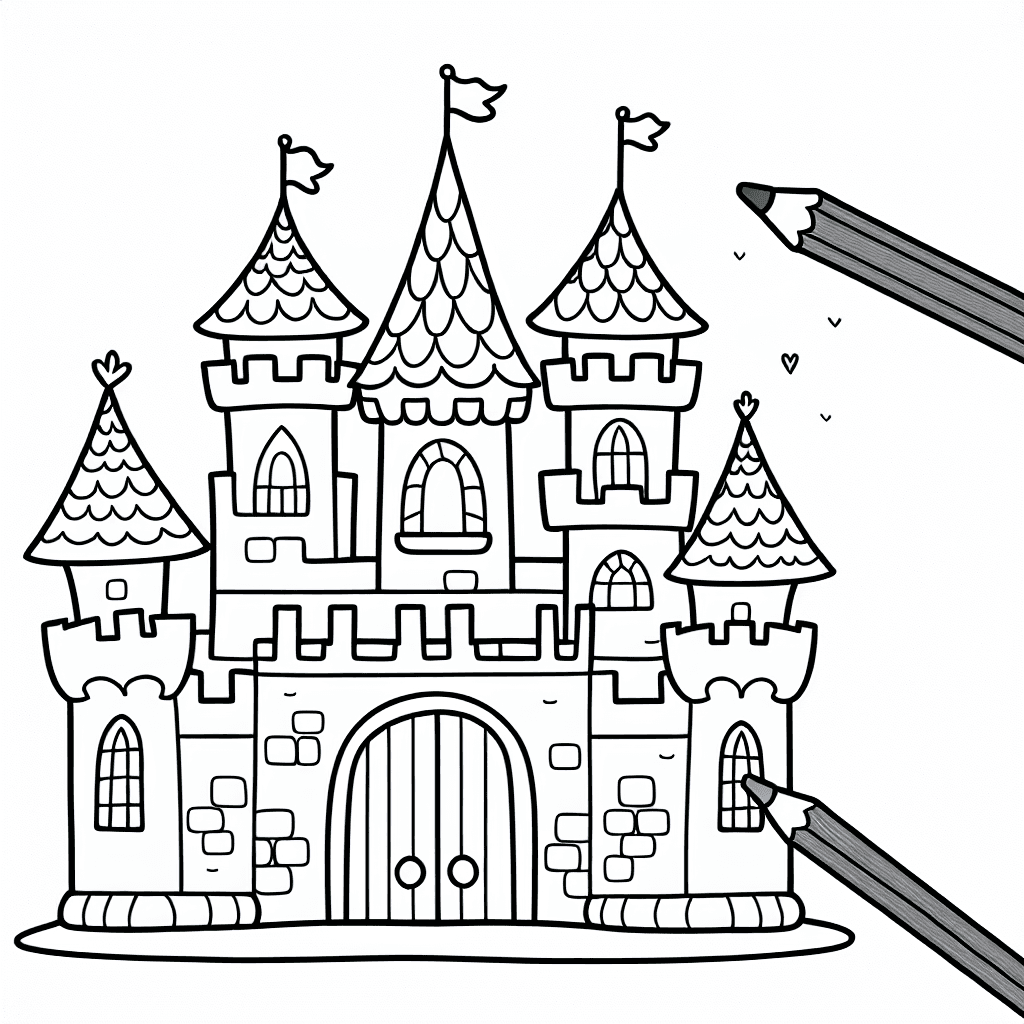 princess castle coloring pages