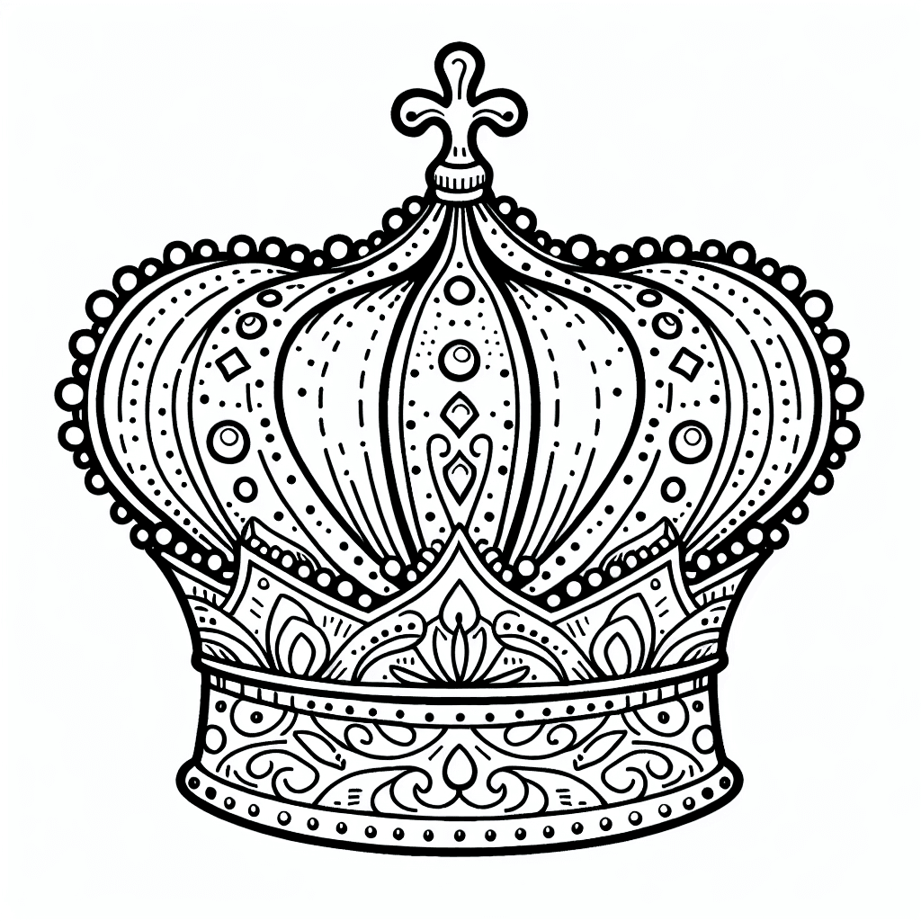 Additional princess crown coloring page 1