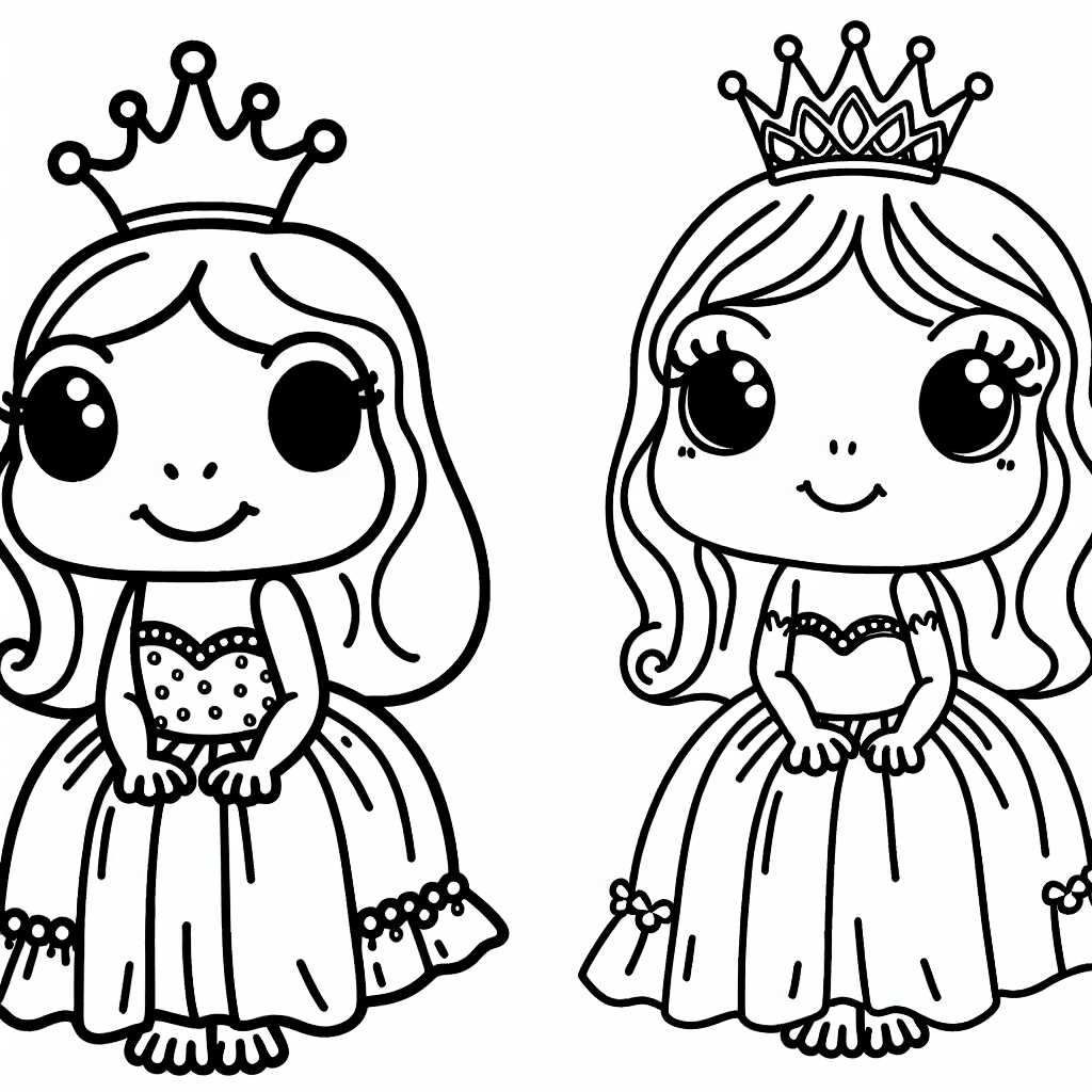 princess frog coloring pages