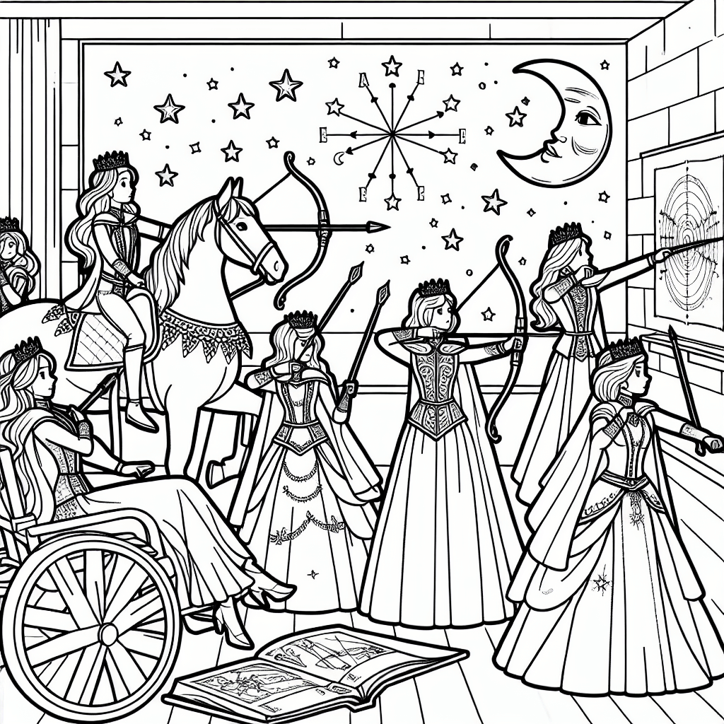 Additional princess school coloring page 2