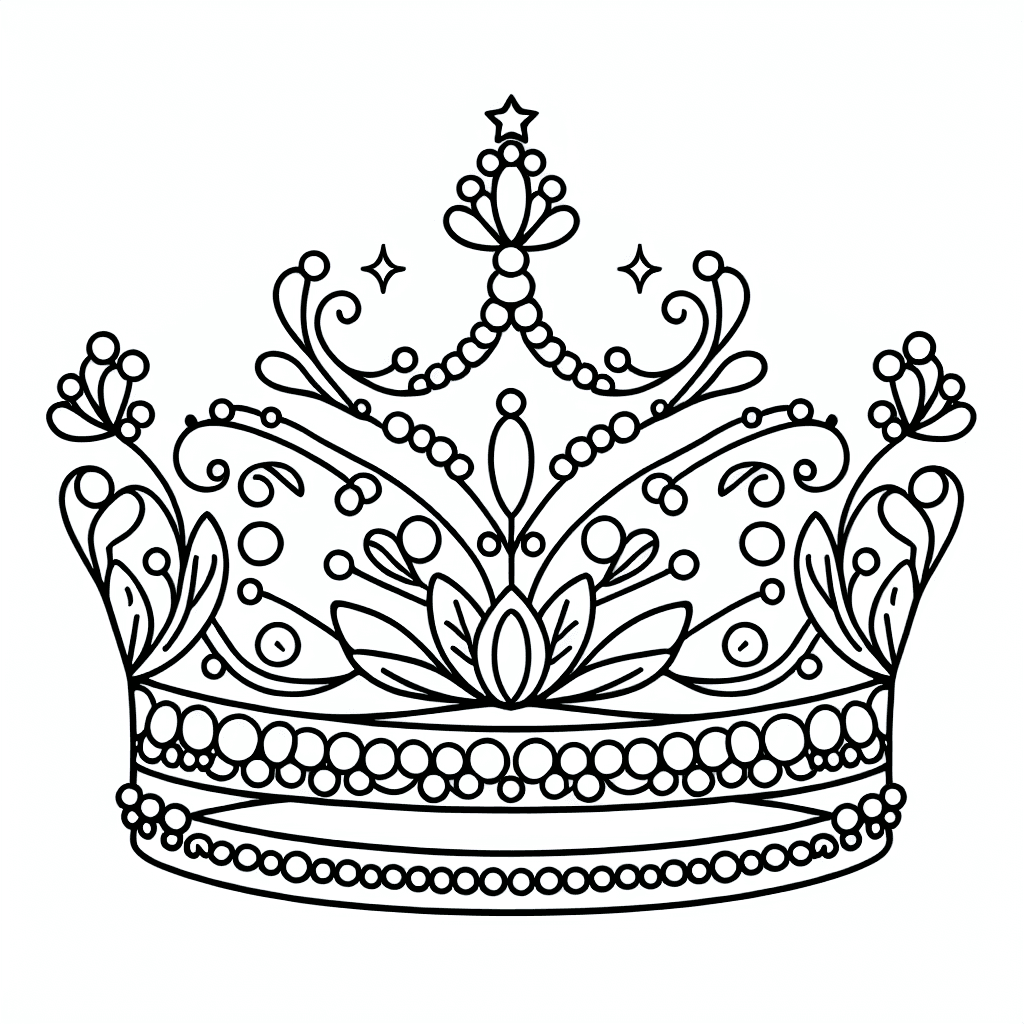 princess tiara coloring pages