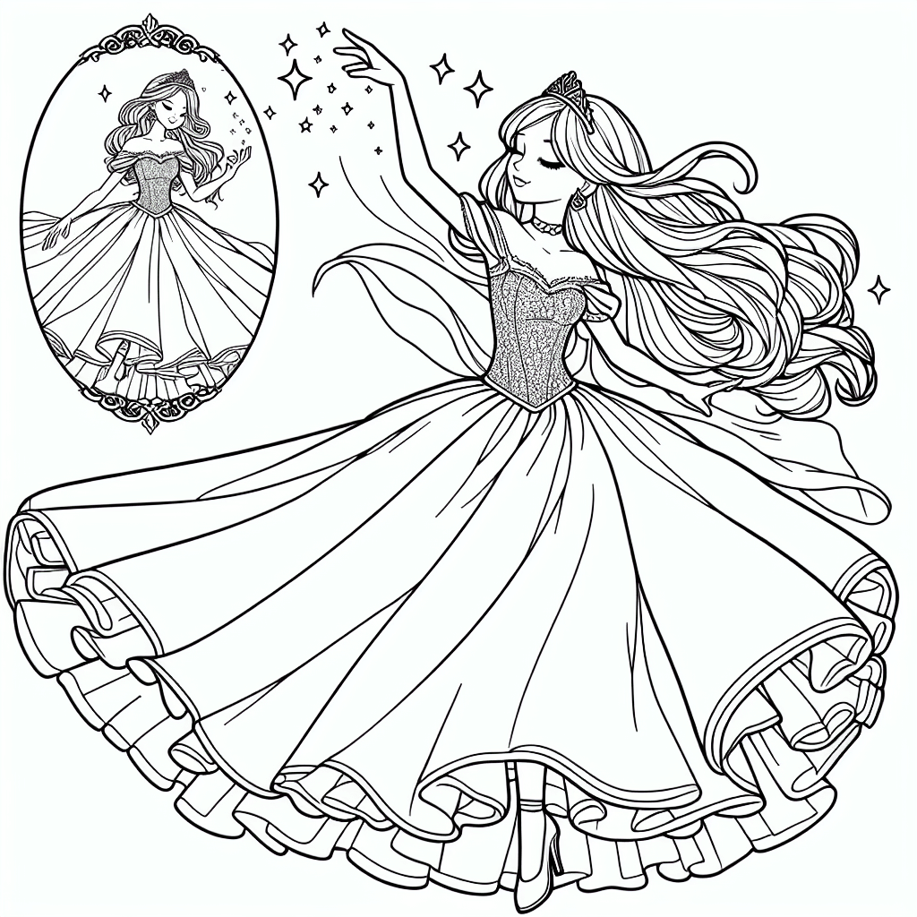 Additional princess tiara coloring page 2