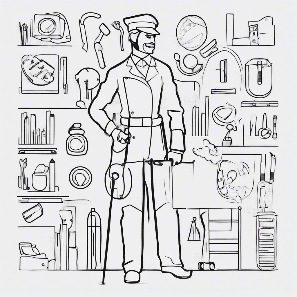 Additional professions coloring page 1