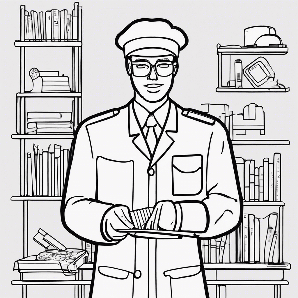 Additional professions coloring page 2