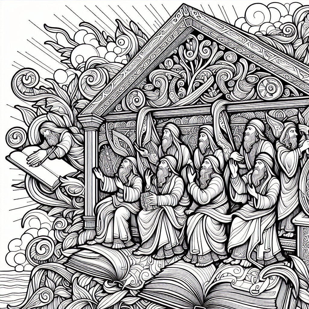 Additional psalm art coloring page 1