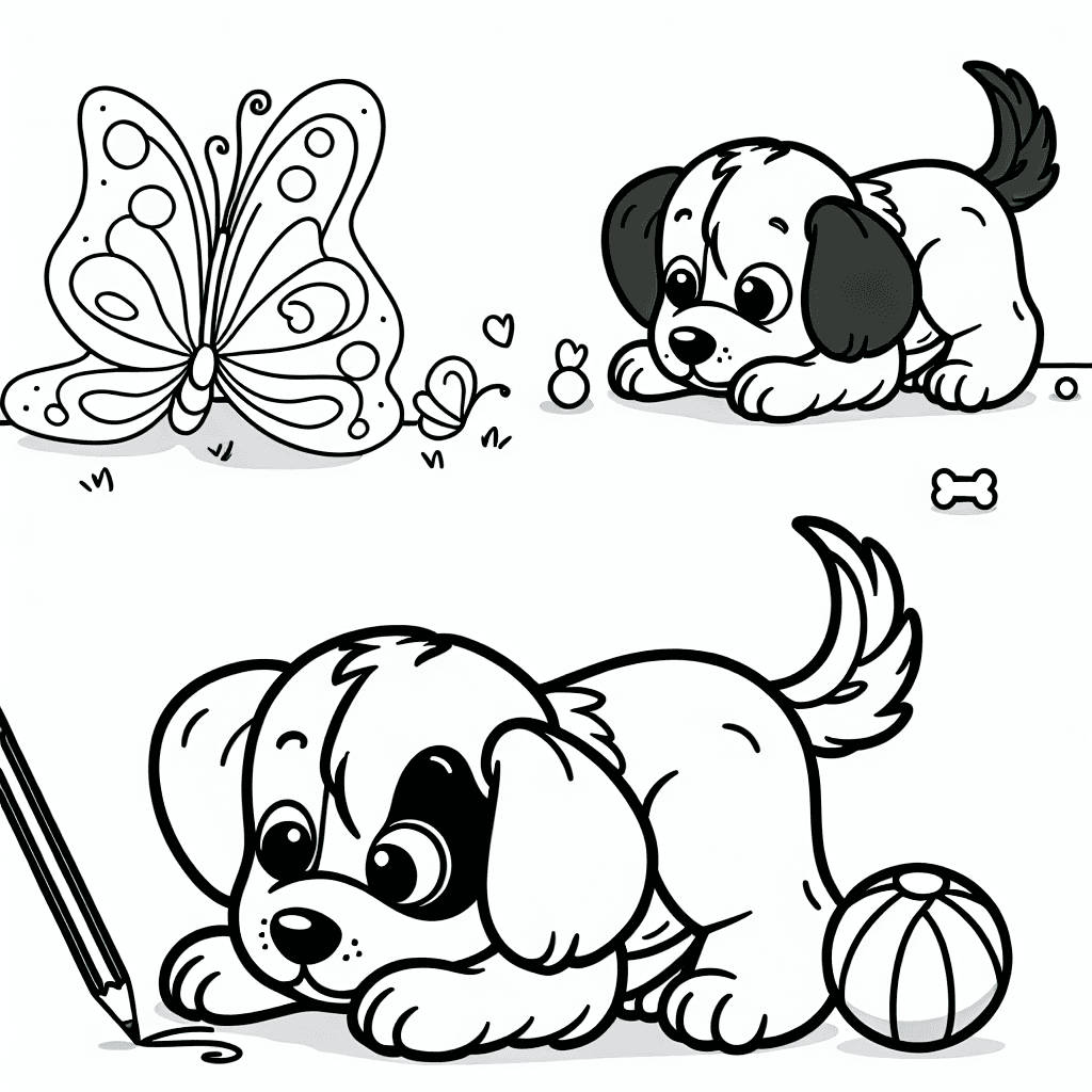 Additional puppy coloring page 2