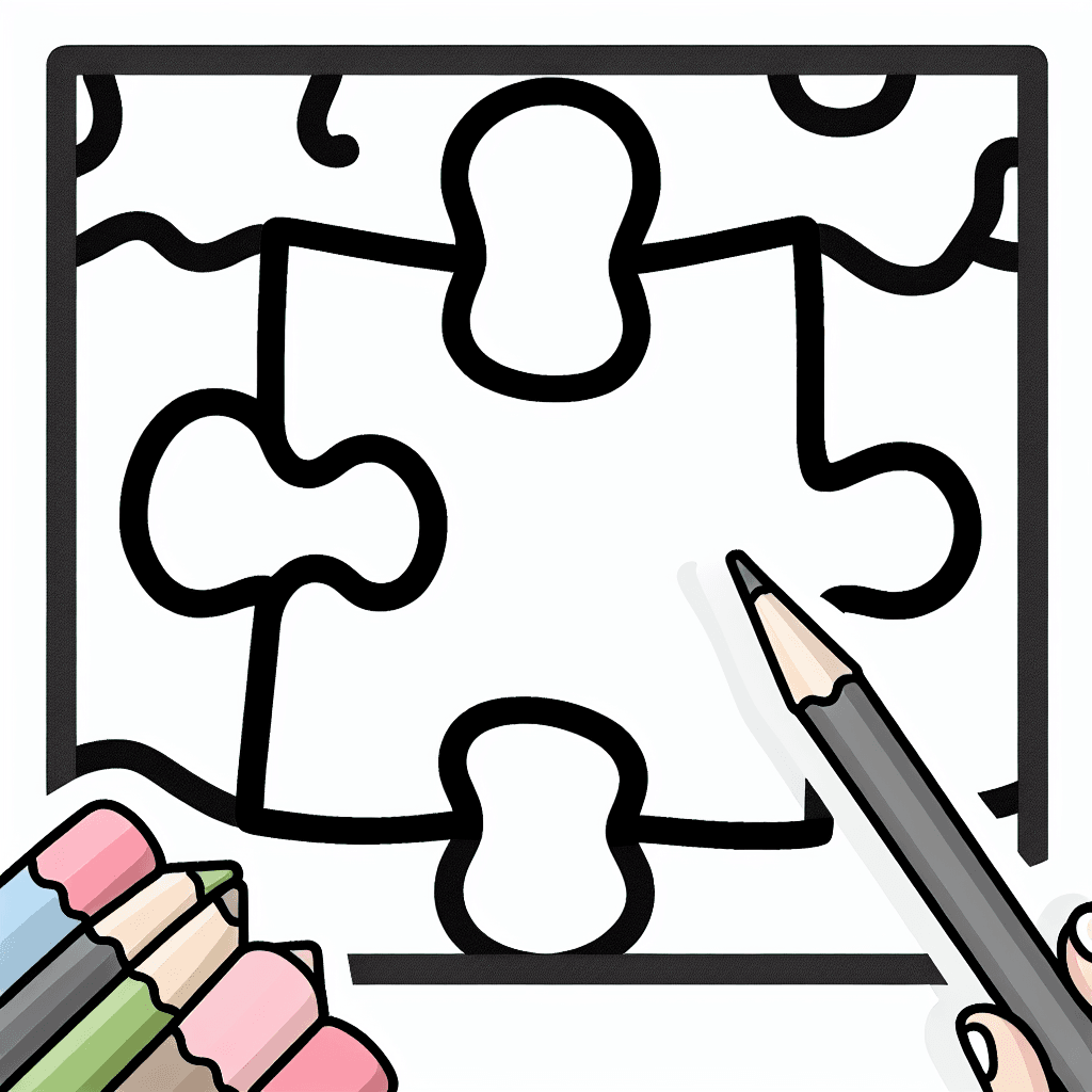 puzzle piece coloring pages