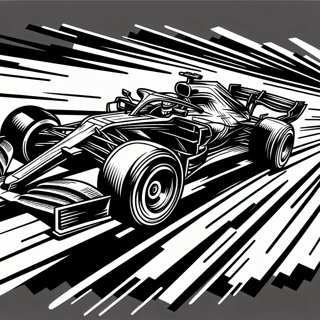 Additional race car speed coloring page 1