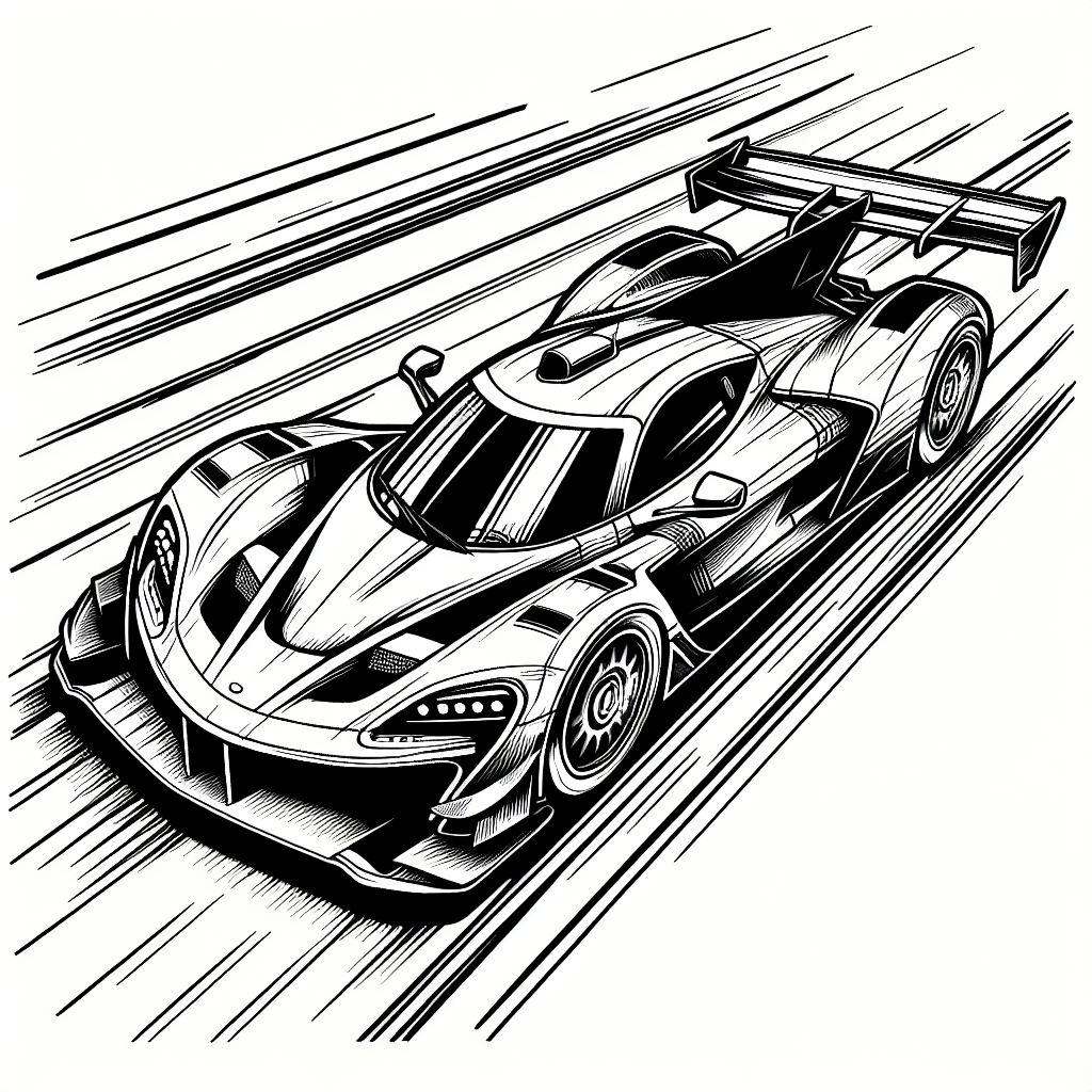 Additional race car speed coloring page 2