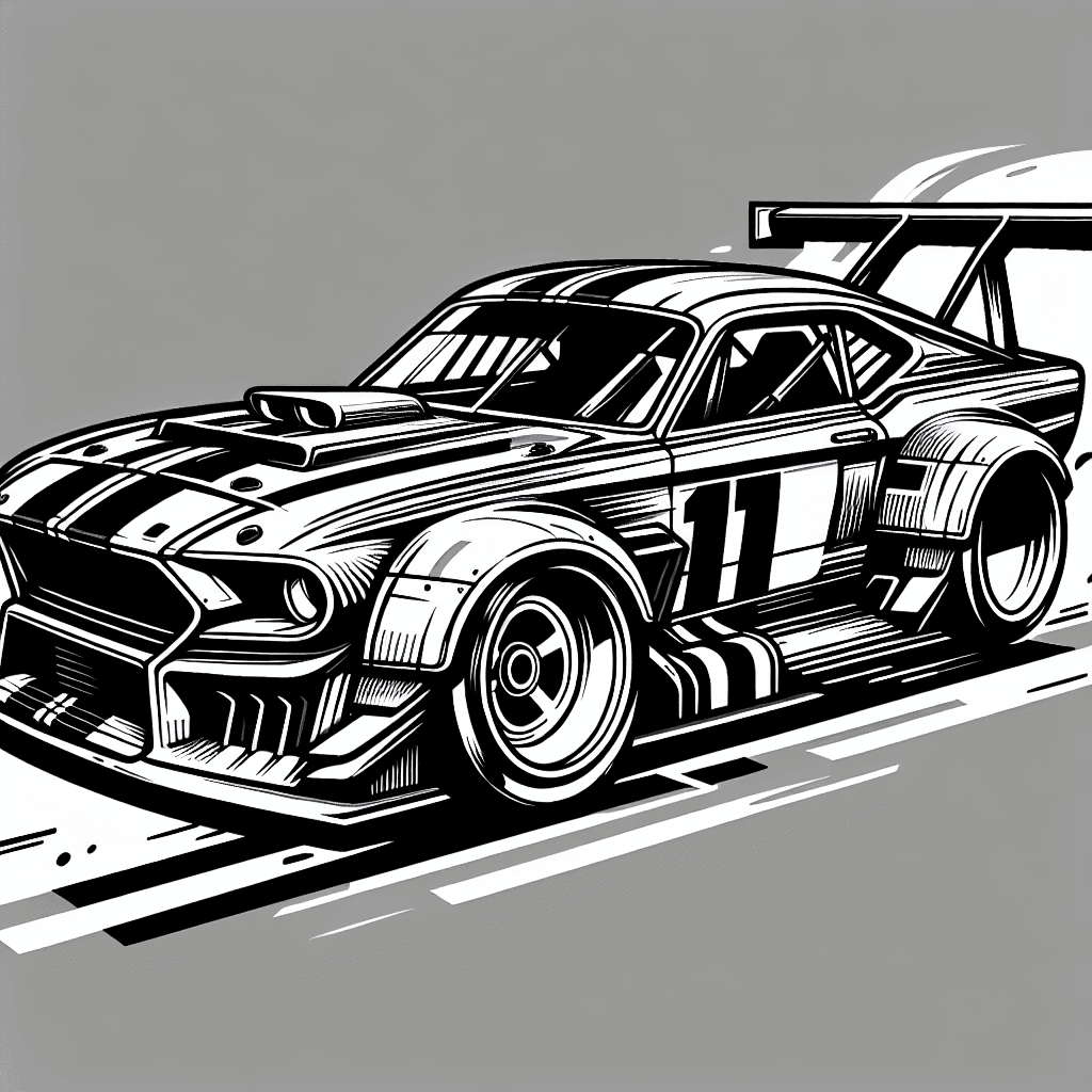 Additional race car coloring page 1