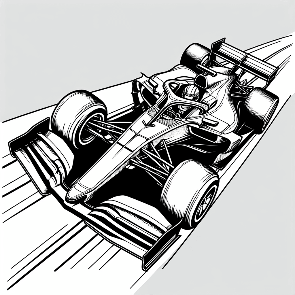 Additional race car coloring page 2