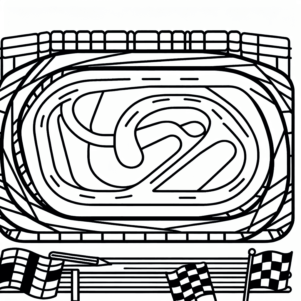 race track coloring pages