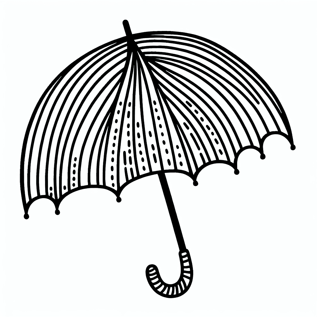 rainbow umbrella coloring pages