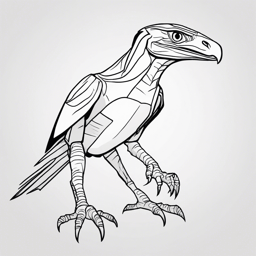 Additional raptor coloring page 1